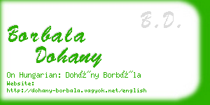 borbala dohany business card